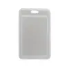 Cubierta para tarjeta de identificación transparente de plástico PP de doble cara vertical, carcasa para tarjeta de identificación plegable tipo flip, en stock, venta al por mayor