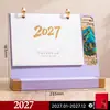 Calendario de Escritorio de Cuero Nuevo 2027 Año del Cordero Publicidad de Empresa Negocios Calendario de Cuero Regalos para Empresas Logo Personalizable
