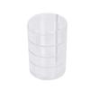 Caja de cuerda giratoria transparente para cosméticos, a prueba de polvo, con cabezal giratorio, para exhibir joyas, aretes, collares y pendientes, caja de almacenamiento de joyas.