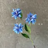 Flores Artificiales Impresas en 3D Lirio Pequeño de 3 Cabezas Decoración de Salón de Bodas Flor Decorativa de Jardín Monet Arreglo Floral Venta al por Mayor Transfronteriza