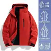 Tmall Bo mesmo estilo jaqueta corta-vento três em um feminina para atividades ao ar livre à prova d'água quente conjunto de duas peças masculina tamanho pequeno traje de montanhismo