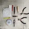 Herramientas para Tejer a Mano, Pinzas Pequeñas Sin Dientes, Varilla Enrolladora, Bastidor de Tejer, Juego de Agujas para Perlas