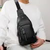 Bolso de pecho de cuero de alta gama, bolso nuevo, venta al por mayor, bolso de pecho casual de moda para hombre, bolso de mensajero de cuero de capa superior, productos nuevos transfronterizos