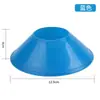 Disco marcador para entrenamiento de fútbol, engrosado y resistente al desgaste, disco marcador de tamaño pequeño, cono de tráfico, equipo de entrenamiento físico de forma redonda, identificación multicolor
