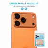 Compatible con Apple 17 Pro Max, Soporte de Ala de Crisálida de Cigarra, Set de Películas Protectoras para Lente Ojo de Águila 16+, Malla Metálica Antipolvo para 18 Pro