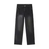 Ropa de Hombre Fengshe / Jeans Rectos para Hombre, Nuevo Estilo Vintage High-Street, Corte Holgado, Pantalones Casuales de Estilo Americano de Moda