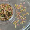 Corea del Sur estilo INS degradado de color aceite lentejuelas de estrella tridimensionales joyería para uñas DIY 3 mm sin poros accesorios para uñas de estrella