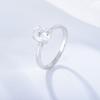 Anillo Ovalado de Plata Esterlina S925 con Zircón Diamante Simulado para Mujer Clásico Simple Europeo y Americano Anillo de Boda Fuente de Suministro Transfronterizo