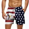 Nuevos Shorts de Verano para Hombre Transfronterizos con Bandera 3D, Casual con Cordón para Exteriores y Playa, Venta Caliente Transfronteriza 2024