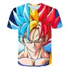 AliExpress Europa y Estados Unidos nueva camiseta de hombre de impresión digital 3D de Dragon Ball Wukong circundante suministro de comercio exterior