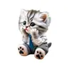 Colgante de gato lindo acrílico transfronterizo decoración interior de coche accesorio colgante de coche llavero de mochila adorno decorativo