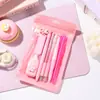 Conjunto de Papelaria Colorido Macaron Transfronteiriço, Material Escolar de Alto Padrão para Alunos, Conjunto de 8 Peças de Papelaria e Presentes para Aprendizagem