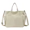 Bolso para Mujer Gran Capacidad Moderno Moda Estilo Coreano Bolso de Tela Estilo ins Simple para el Trabajo y el Trayecto Bolso de Lona Bolso Cruzado Casual