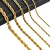 Corrente Twist de Aço Titânio Dourado, Corrente de Arroz, Acessórios para Joias DIY, Corrente para Colar, Pulseira, Acessórios para Roupas, Materiais para Bolsas