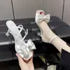 Sandalias Blancas de Tira Única con Tacón Alto y Punta Cuadrada con Lazo y Falda, Nuevas Sandalias de Tacón Fino Estilo Hada para Mujer Verano 2025