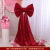 Conjunto de Decoração de Laço Vermelho Veludo Grande para Noivado e Casamento para Casa Nova Decoração de Parede de Fundo de Quarto de Casamento Atacado