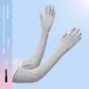 Guantes de Seda de Hielo con Protección Solar para Mujer, Protección UV de Verano, Compatibles con Pantalla Táctil, Estilo Delgado, Adecuados para Conducir y Andar en Bicicleta Eléctrica, Guantes de Longitud Media