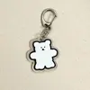 Transfronterizo Nuevo Creativo 2D de Alto Valor Dibujo Animado Lindo Llavero Transparente de Acrílico Accesorios para Mochila de Estudiante