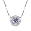 Nuevo collar de tesoro colorido de moda europea y americana s925 plata de ley collar de fila de diamantes collar de piedra de cumpleaños número doce para mujer en stock venta al por mayor