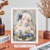 Linda niña de dibujos animados DIY hecho a mano pintura tridimensional corte de papel pintura de pegar regalos educativos creativos adornos venta directa de fábrica