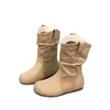 Versión de cuero~Botines retro con plataforma interior para mujer, Botas Martin estilo western otoño 2026, Botines de punta redonda, Botines de plataforma estilo Birkenstock