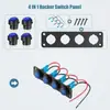 Cargador de Coche Accesorios de Modificación de Coche Botón de Interruptor Ojo de Gato de 4 Posiciones con Botón de Luz Cargador de Coche