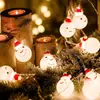 Luzes de Natal de Fio LED Papai Noel Boneco de Neve Árvore de Natal Enfeites Pendurados Luzes de Natal Luzes Decorativas Brilhantes