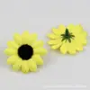 34 tipos de cabezas de flores de rosa amarillas artificiales de seda estilo europeo para horquillas DIY, arreglos florales y decoraciones de gorros de graduación