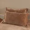Fundas de Almohada de Terciopelo Coral de Invierno, un Par de 48X74Cm Gamuza Cálidas y Engrosadas Funda de Almohada Individual Grande Terciopelo de Felpa