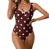 2026 Nuevo Bañador de una Pieza de Lunares Europeo y Americano Ajuste Delgado Sexy Playa Spa Bikini Ropa de Baño Amazon