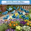 PY17008 Nuevo Estaca Creativa de Mariposa Azul para Decoración de Jardín al Aire Libre y Adorno de Patio Paisajístico