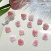Begônia rosa esculpida Nail Art Jóias Misturado Resina Luminosa Rose Nail Art Acessórios Brincos Acessórios Atacado