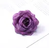 5,5cm Gota de Orvalho Rosa Água de Rosas Cinco Pontas Rosa Flor Artificial Material DIY Cabeça de Flor Rosa Decoração de Caixa de Presente Flor Artificial