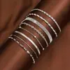 Pulsera de Acero Inoxidable 304L Nuevo Set para Mujeres Acero de Titanio Moda Simple Chapado al Vacío en Oro de 18K Cadena Lisa Clásica