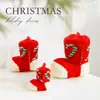 Amazon Nuevo Mini Calcetín Navideño Colgante Decoración de Árbol de Navidad Colgante de Bota Colorida Venta al por Mayor