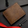 Comércio transfronteiriço carteira de negócios masculina personalizada carteira masculina de couro dobrável moda simples negócio porta-cartões curto