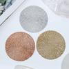 Posavasos de Color Bronceado Transfronterizo de Comercio Exterior Mantel Individual Decorativo para Mesa de Comedor Antideslizante Aislamiento Térmico Posavasos Pequeño Mantel Individual a Juego