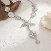 Collar Exagerado Transfronterizo Europeo y Americano Estilo Océano Collar de Concha Personalizado Industria Pesada Nicho Estrella de Mar Collar en Forma de Y