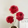 Planta de flor de simulación roja flor escena de boda al aire libre diseño decoración de interiores auditorio fábrica de flores artificiales venta al por mayor