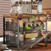 Estante de Almacenamiento para Cafetera de Escritorio Estante Lateral Extraíble para Encimera Caja de Almacenamiento para Tazas de Agua Estante de Exhibición para Tetera y Juego de Té para el Hogar