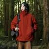 Chaqueta de Nuevo Estilo para Hombres y Mujeres, Exterior Otoño e Invierno con Capucha Desmontable, Chaqueta Cortavientos, Impermeable y a Prueba de Viento, Ropa de Montañismo Tres en Uno
