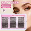 Pestañas Postizas Segmentadas Tono Marrón Suave Libro de Pestañas Paquete Mixto de Cinco Longitudes Pestañas Individuales en Racimo Maquillaje Ligero Pestañas Postizas Naturales