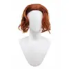 Fábrica Transfronteiriça Comércio Exterior Europeu e Americano Peruca Castanha Retrô Cabelo Feminino Grande Ondulado Curto Encaracolado Fibra Sintética Fibra de Alta Temperatura Peruca