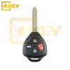 Adecuado para Toyota Camry, carcasa de llave de coche de placa recta de 4 llaves, carcasa de control remoto, botones de plástico