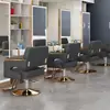 Cadeira Especial para Barbeiro Cadeira de Cabeleireiro Couro Cadeira para Corte de Cabelo Uso em Salão Assento Elevatório Alisamento Tingimento Cadeira de Cabeleireiro Elevatória Giratória
