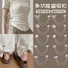 Ropa Camiseta Ajuste de Longitud Cierre Invisible Cadena para Camisa Hebilla Magnética Dobladillo de Pantalones Anti-Arrastre