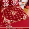Almofada festiva bordada 'cem bênçãos' vermelha da noiva de casamento, conjunto completo de suprimentos para preparação de casamento para a noiva