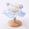 Chapéu infantil de primavera e outono, chapéu feminino de pescador para bebês, chapéu fofo de urso, chapéu de bacia de desenho animado combinando com a cor, chapéu de sol de verão