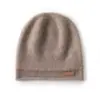 Chapéu de Tricô de Caxemira Pura Outono e Inverno Linha Única Masculino À Prova de Frio Chapéu Baotou Versátil Chapéu de Confinamento Chapéu Frio