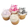 Decorações de Cupcake Acrílicas Estilo Ins Transfronteiriças, Toppers de Cupcake Feliz Aniversário, Fornecimento Direto do Fabricante, Atacado